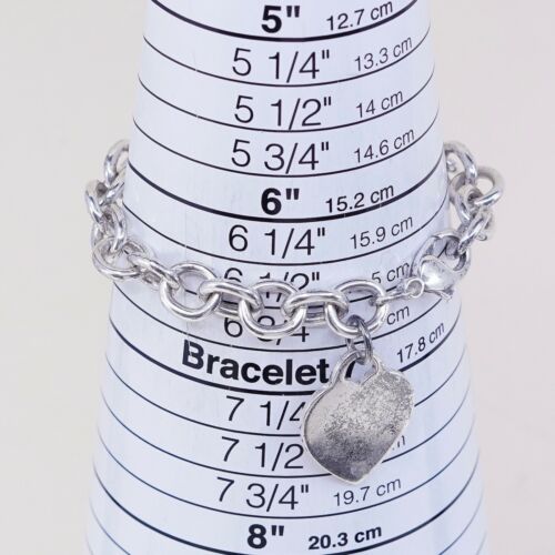 6.5” 10mm, Viking Sterling Silver Handmade Bracelet, 925 chain w/ heart charm