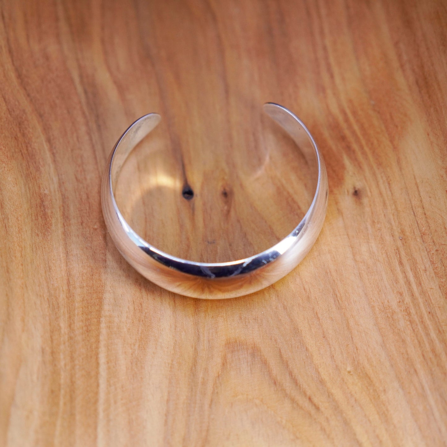 6.5”, Vintage Mexico Sterling silver handmade bracelet, 925 cuff