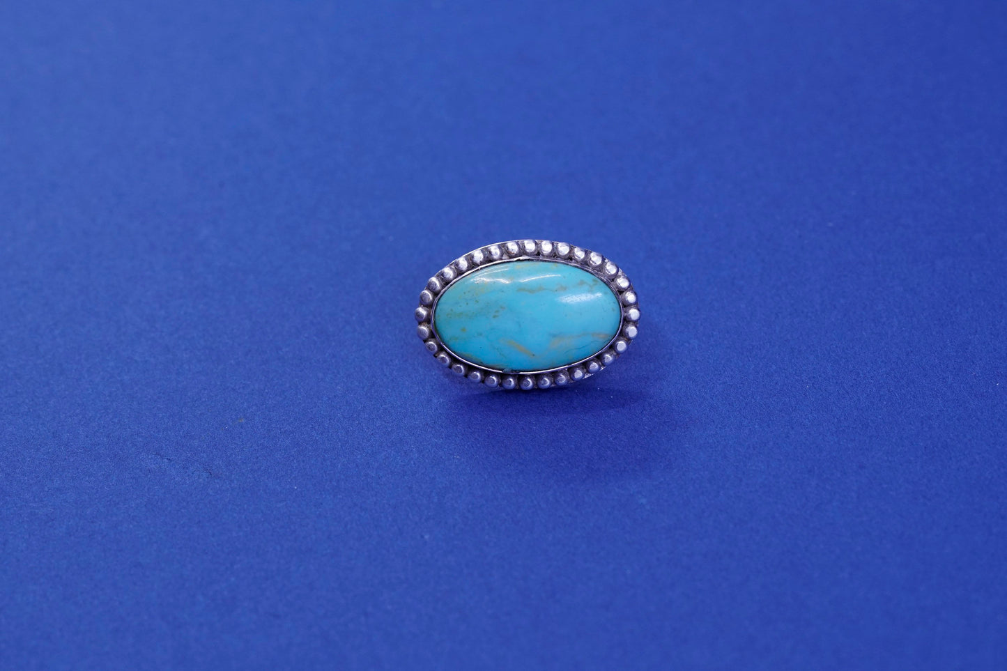 sterling silver handmade earrings, 925 oval studs with turquoise and beads
