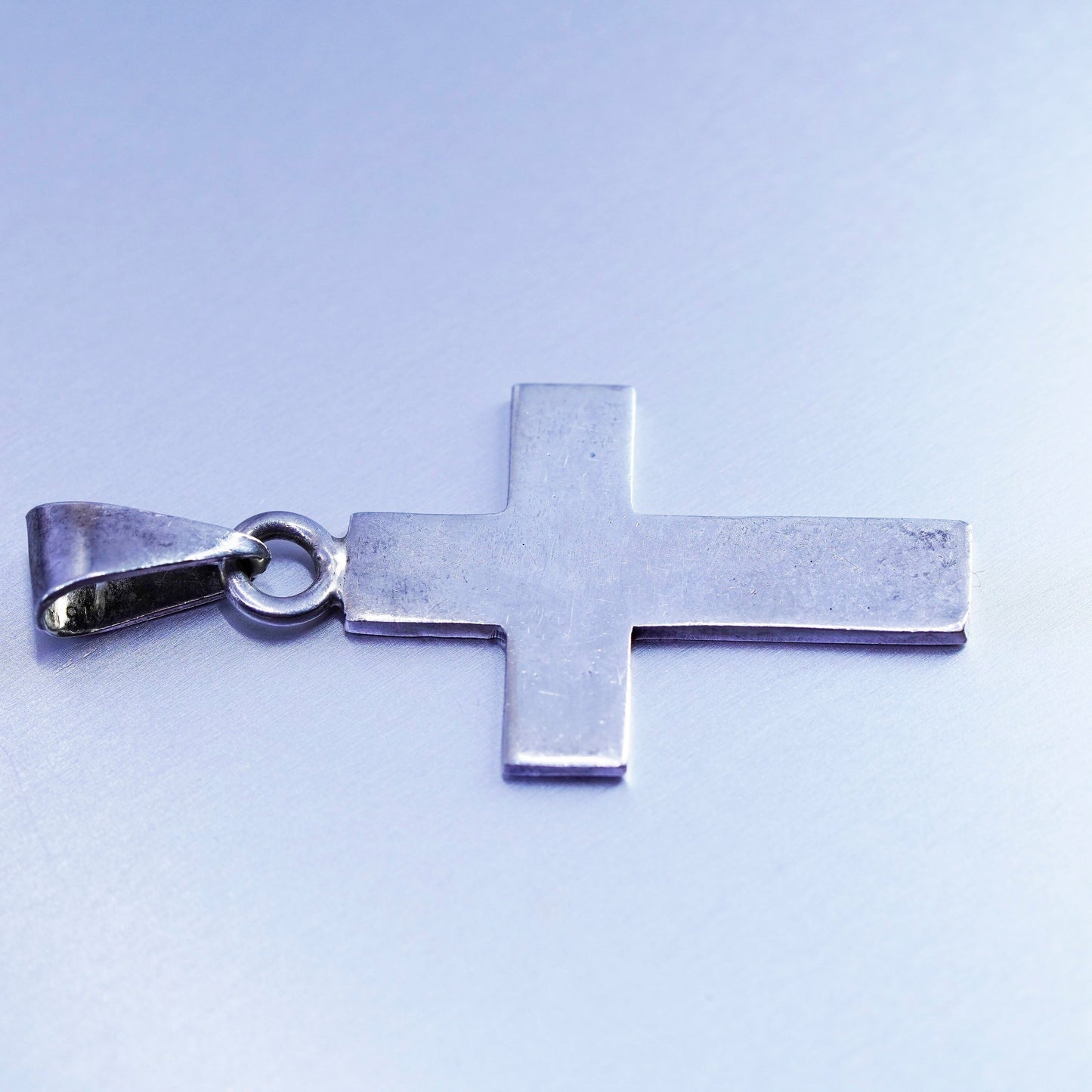 Vintage sterling 925 silver handmade cross pendant