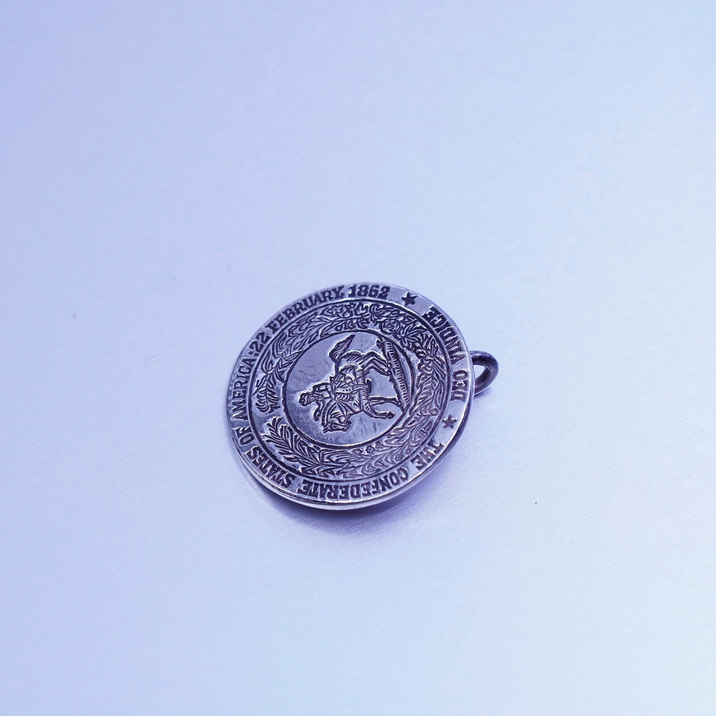 sterling 925 silver confederate states of america deo sterling charm pendant