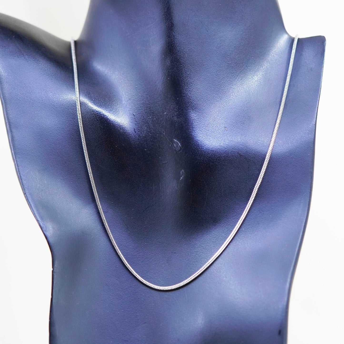 24”, 2mm, Vintage sterling silver snake chain, Italy 925 necklace