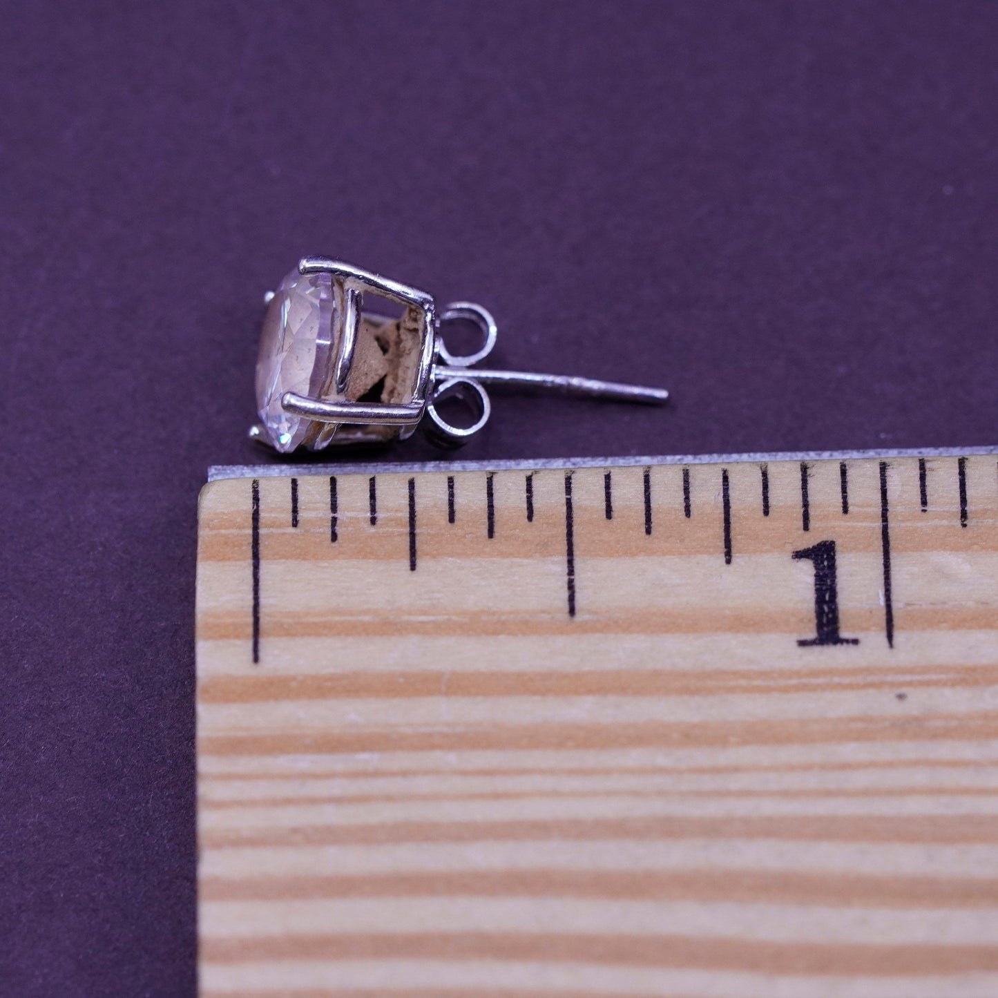 vintage Sterling 925 silver studs, Swarovski earrings
