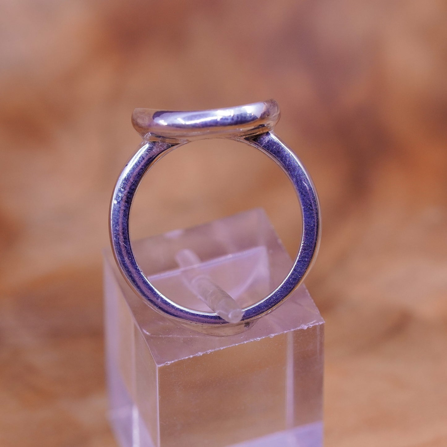 Size 7, Sterling silver inspirational ring, 925 quote band “hold a true friend