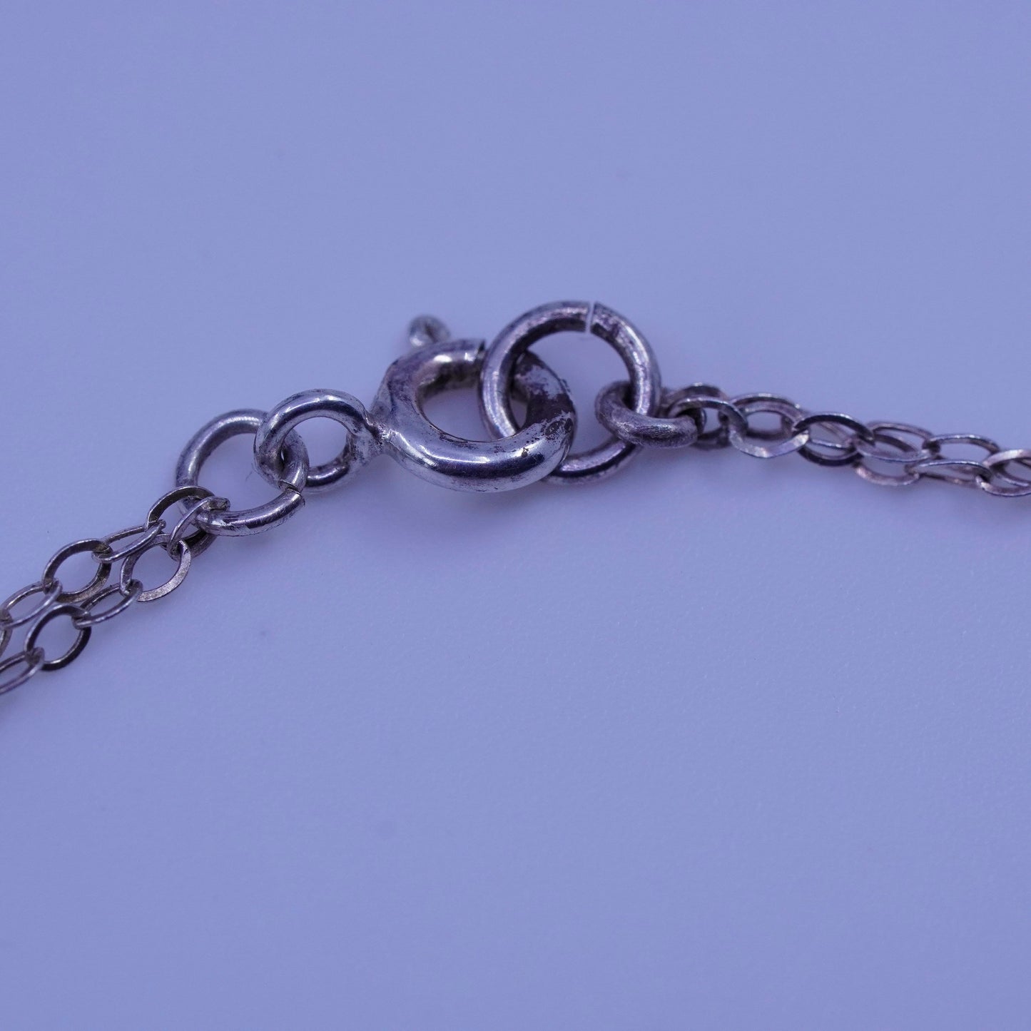 8.75”, Italy Sterling 925 silver handmade bracelet, flatten oval chain charm