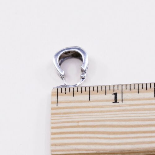 0.5”, Vtg Sterling Silver Handmade Hoops, Italy 925 earrings, Huggie