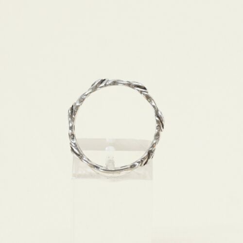 Size 7.25, Vtg Sterling Silver Handmade Ring, 925 Silver Band W/ Filigree Whirl