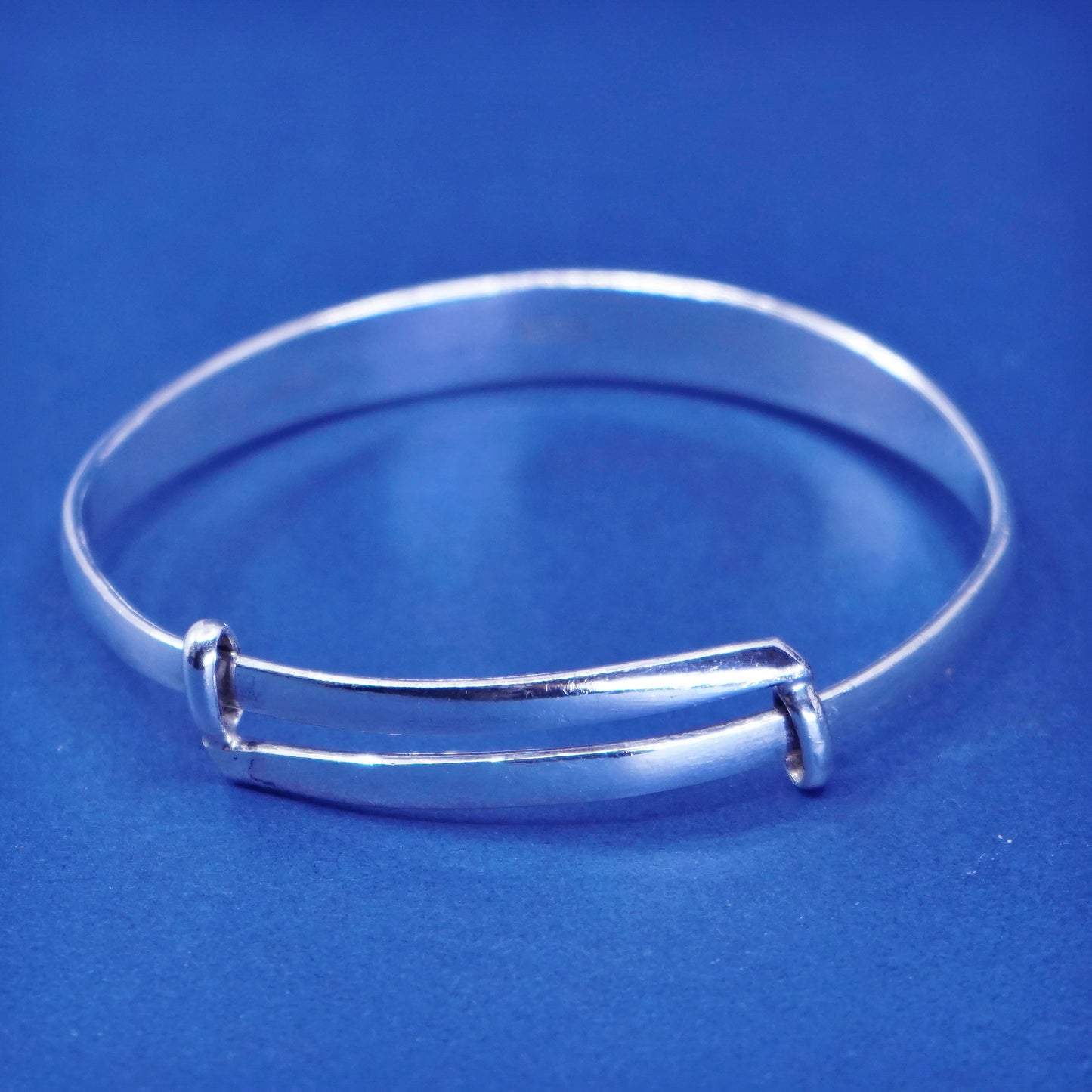 7”, antique Japan Seimon Sterling 999 Silver Adjustable Bracelet Japanese