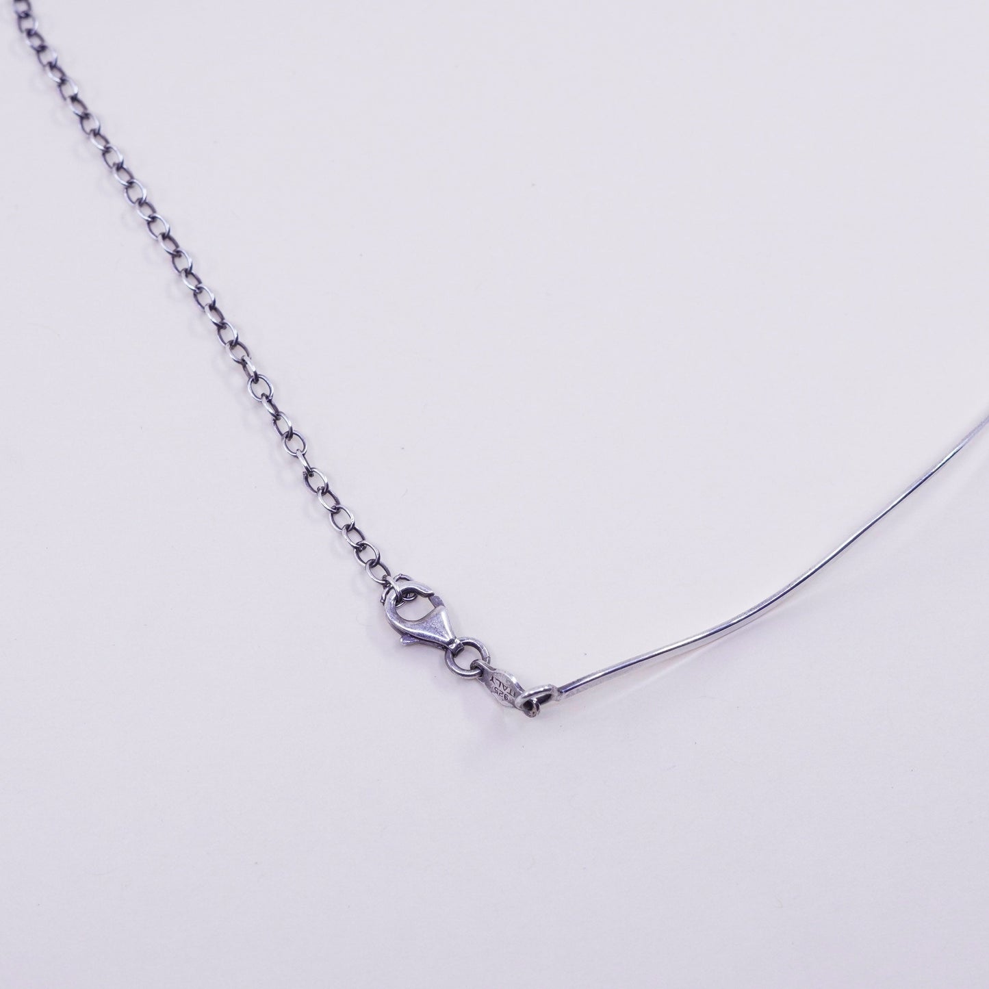 14”, Vintage sterling silver choker collar necklace, 925 Mexico wavy necklace