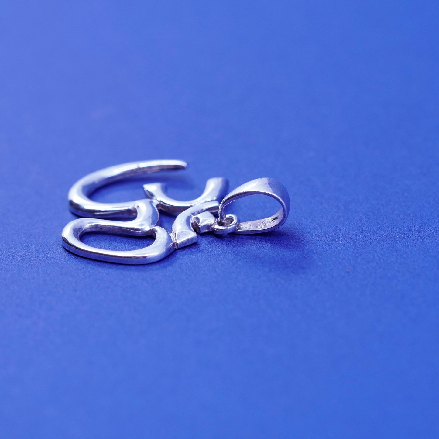 Vintage om aum symbol Native American sterling 925 silver handmade pendant