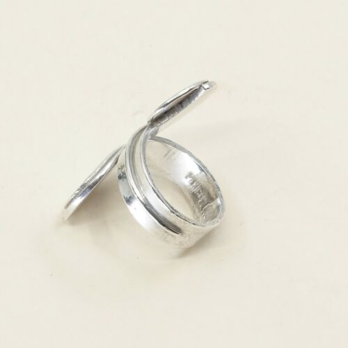 Size 6.5, Vtg Sterling Silver Handmade Ring, Mexico 925 Band W/ Filigree Whirl