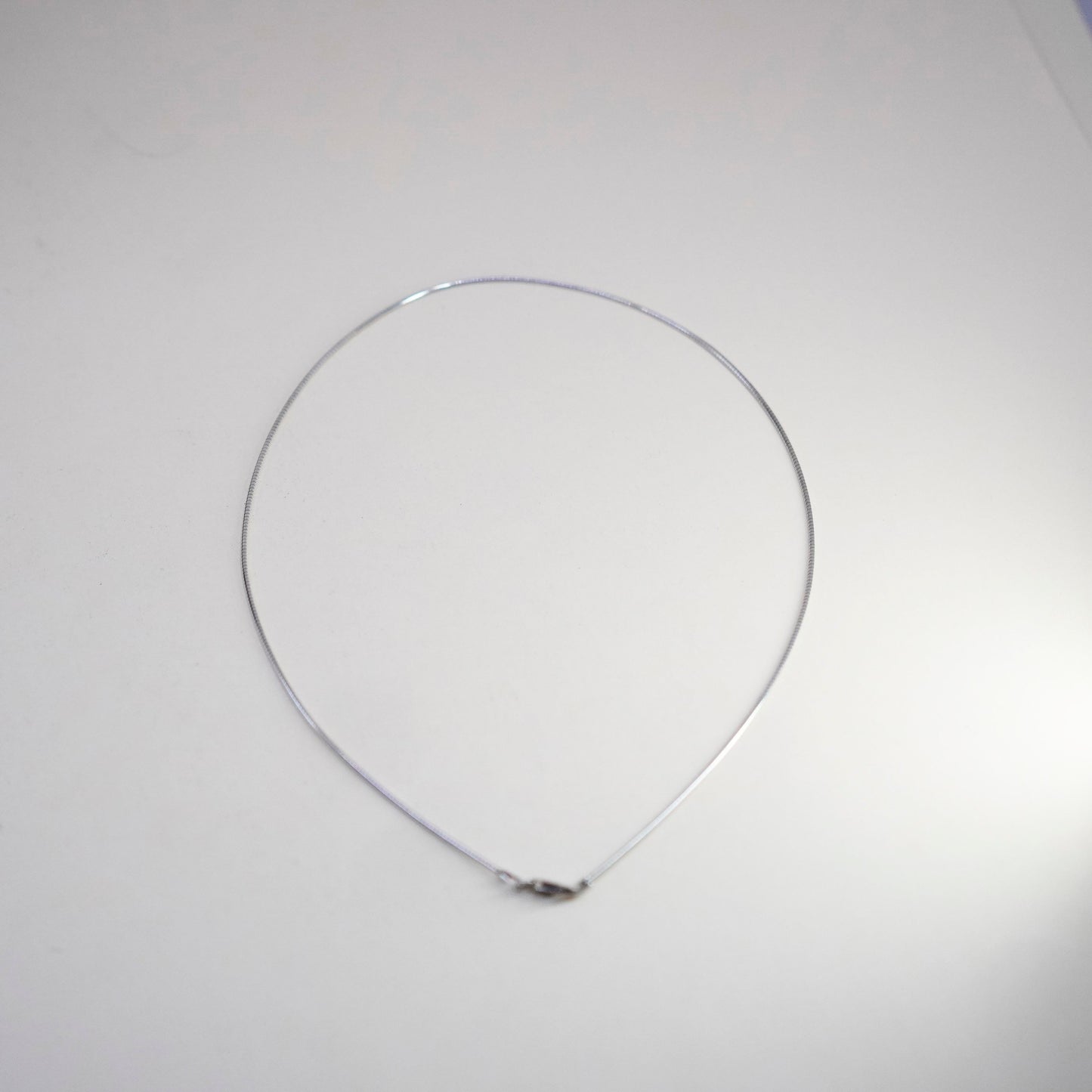 18”, 1mm, Vintage sterling silver snake chain, fine Italy 925 silver chain