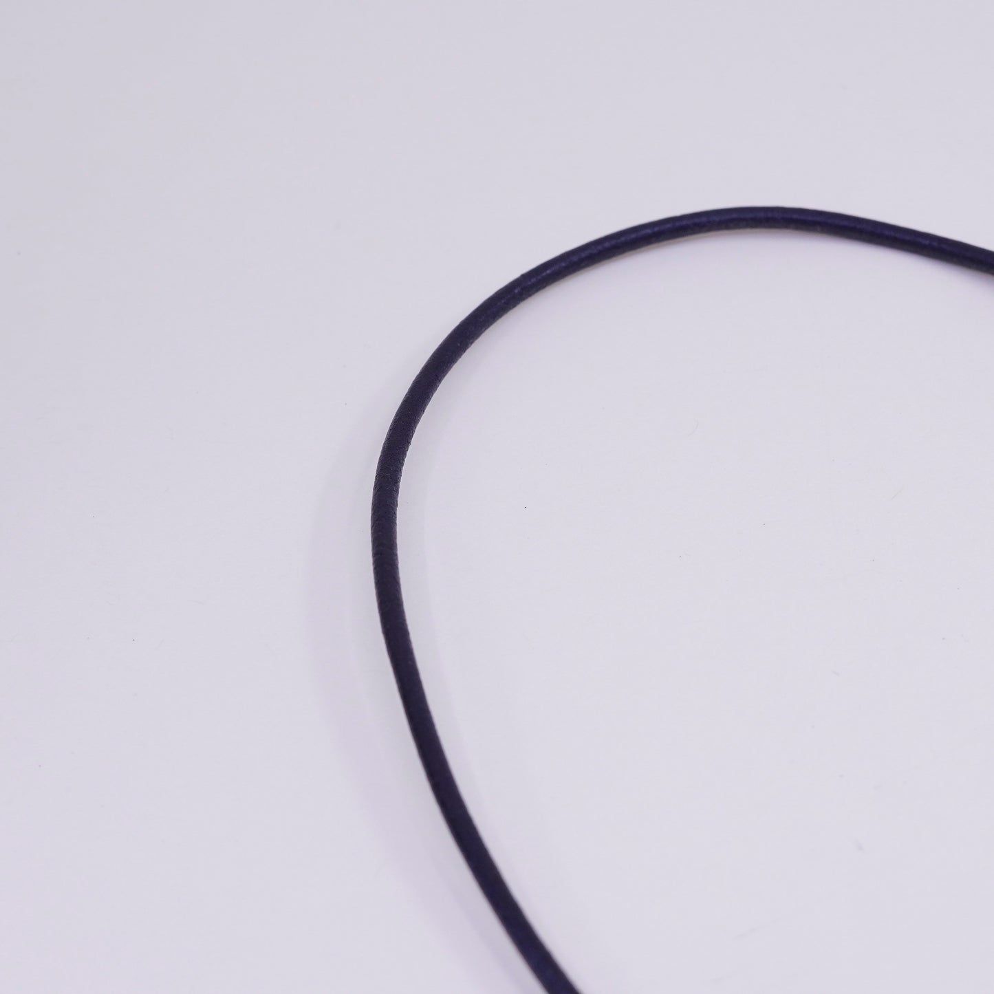 15”, Vtg Sterling 925 Silver Clasp W/ black rubber Necklace