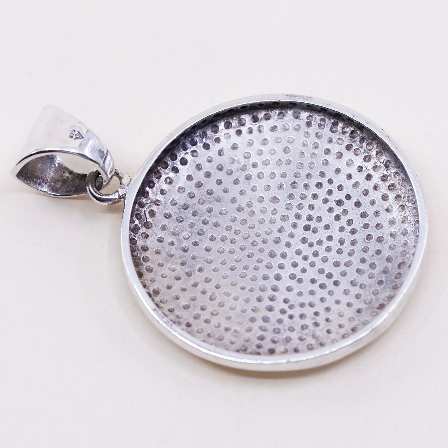 Vintage Silpada sterling 925 silver handmade Hammered Circle pendant