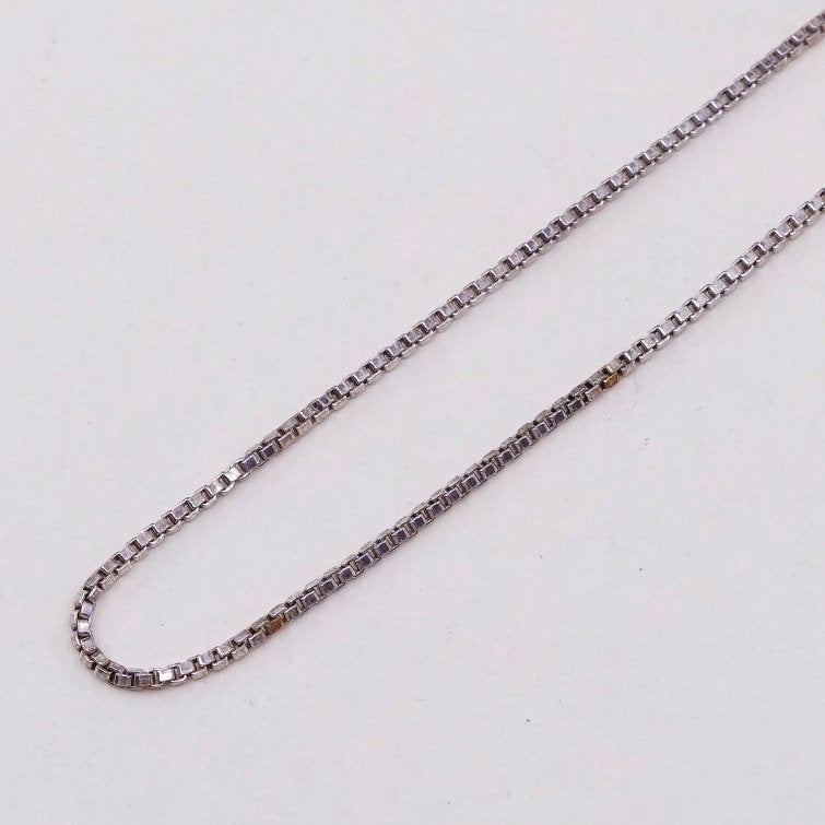 14”, 1mm, Vermeil Gold over sterling silver chain, 925 Italy chain