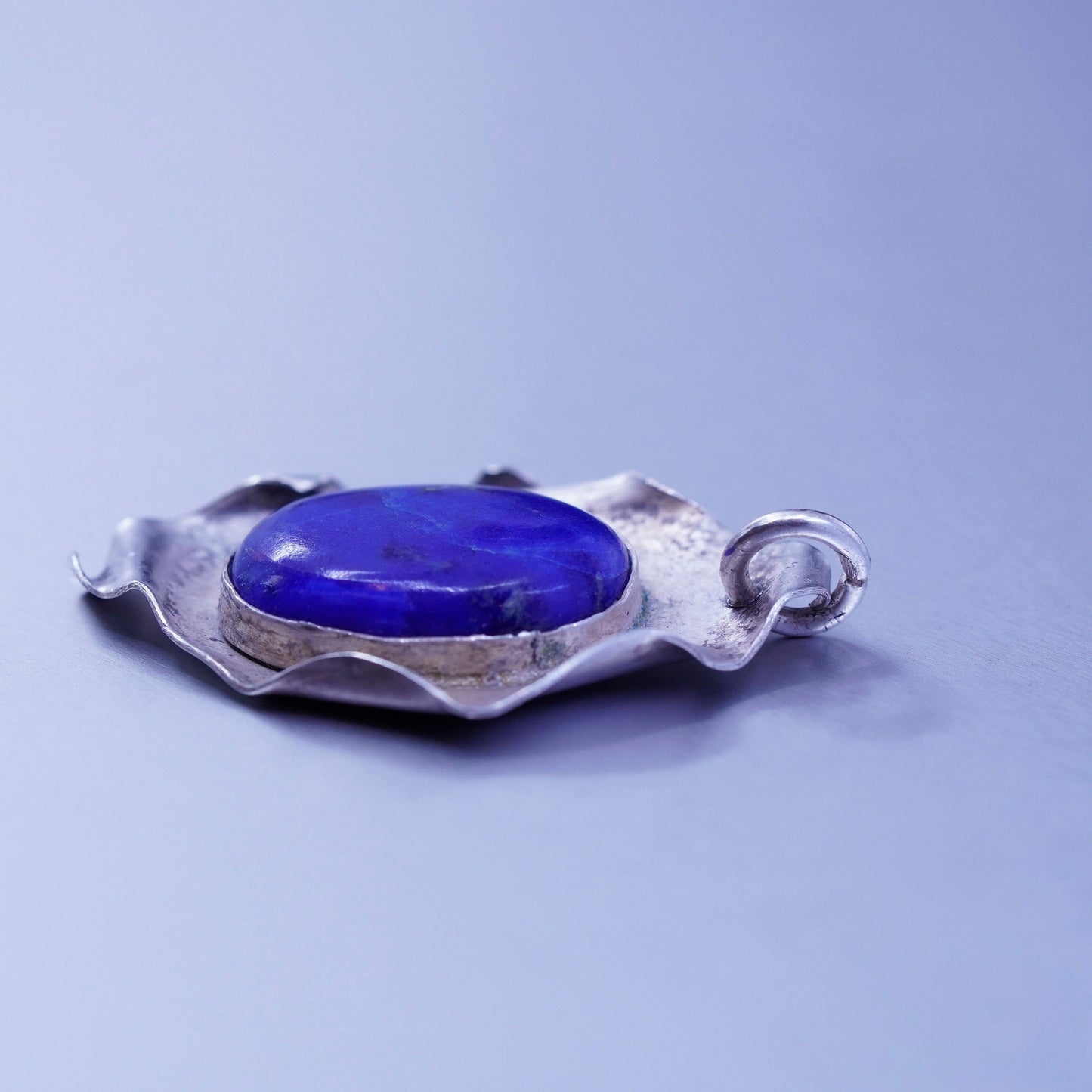 Native American navajo Eddie Chee sterling 925 silver pendant with lapis lazuli