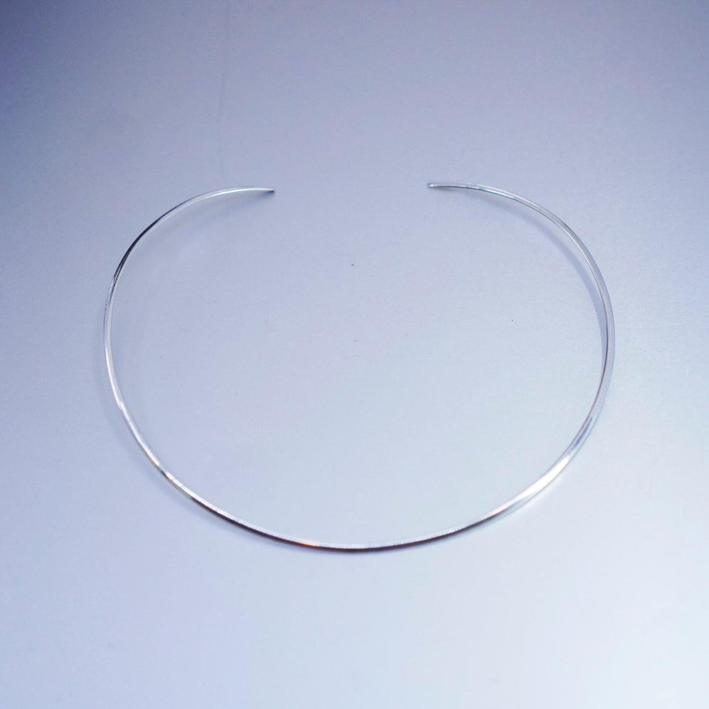 12”, vintage Sterling 925 silver handmade choker collar necklace