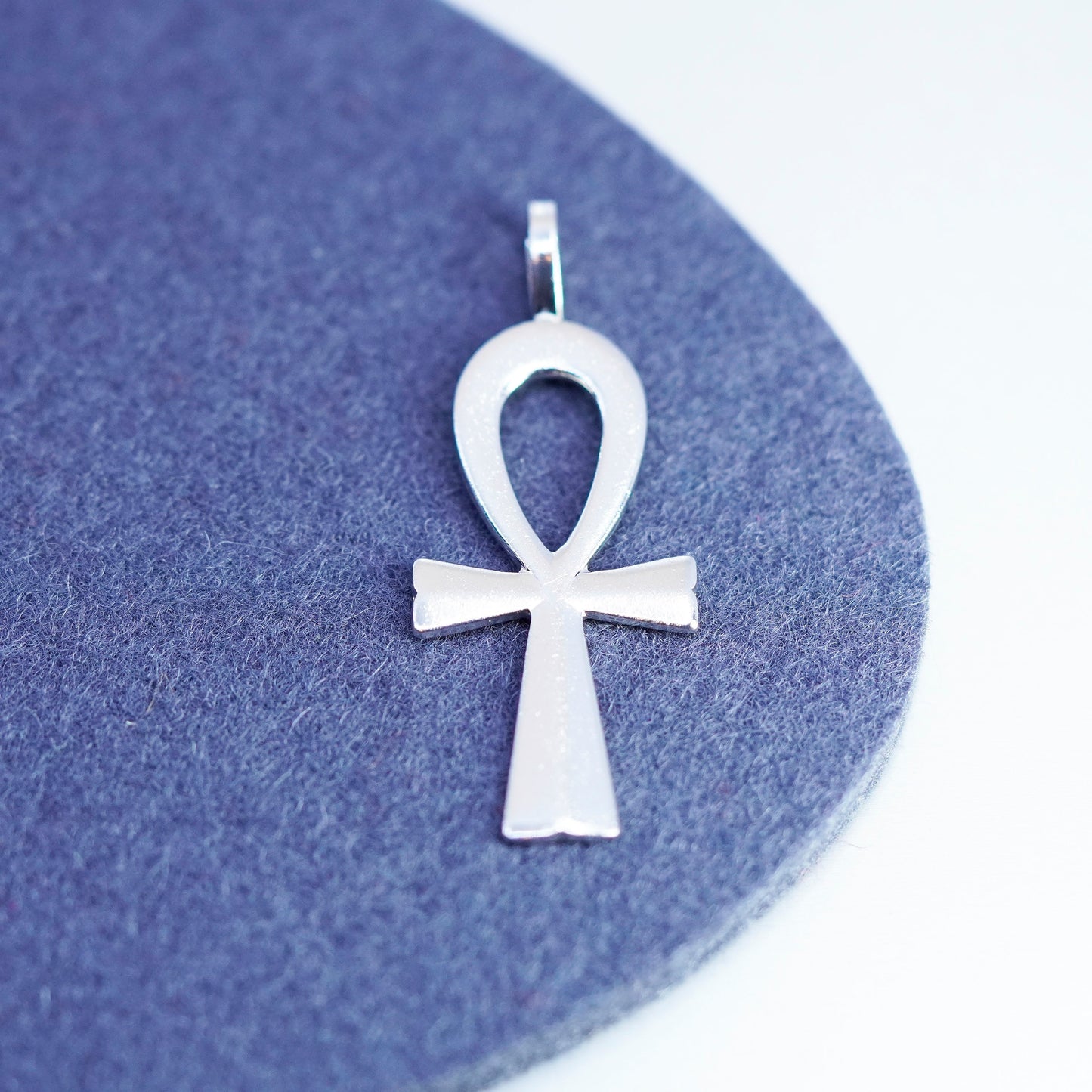 Vintage Vandell Sterling silver handmade pendant, Egyptian 925 ankh cross