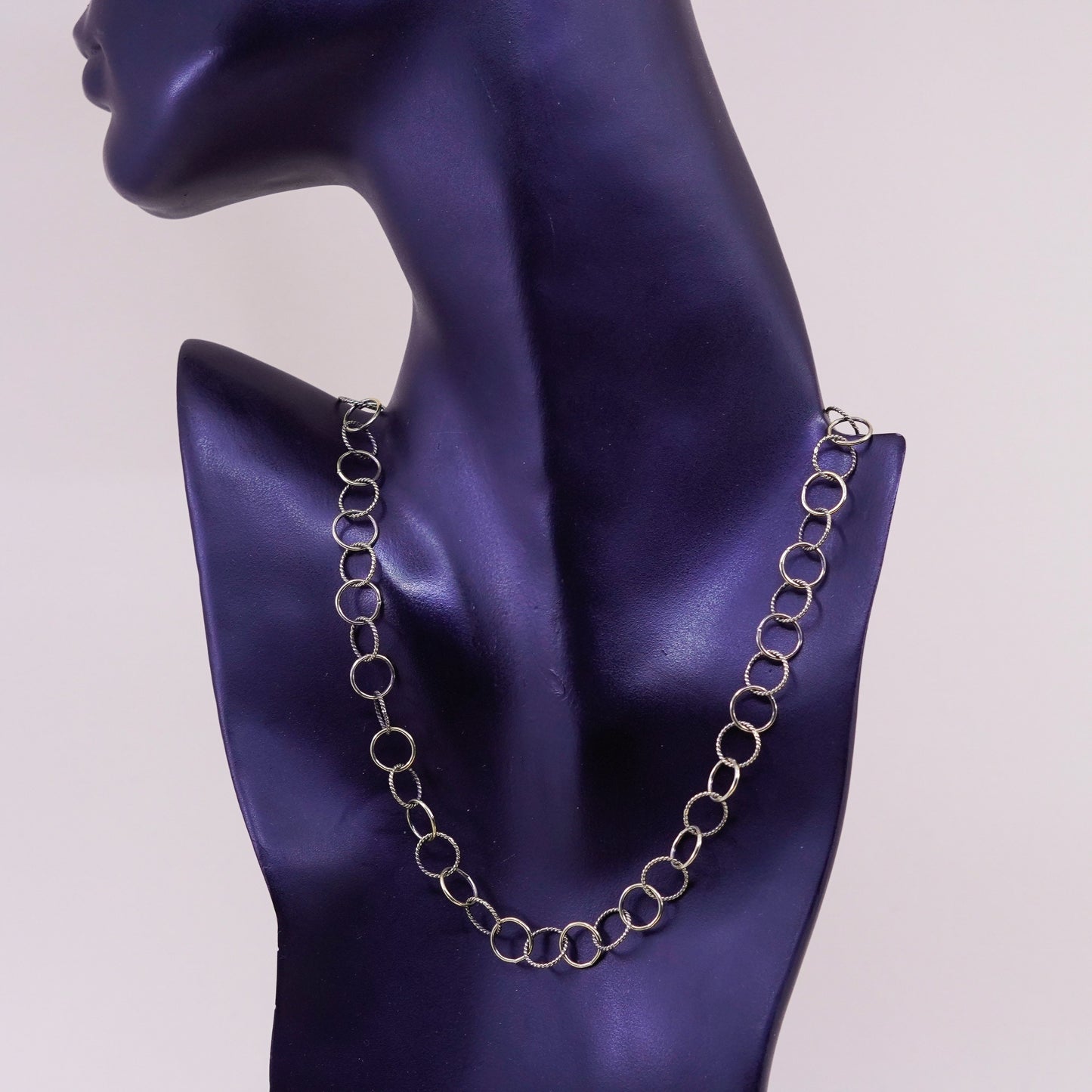 24”, vintage Danecraft vermeil, gold over sterling silver handmade necklace