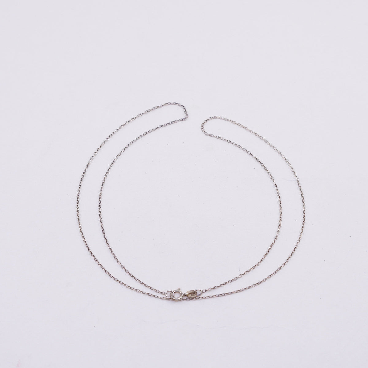 20”, 1mm, Vintage vermeil gold over sterling silver circle chain