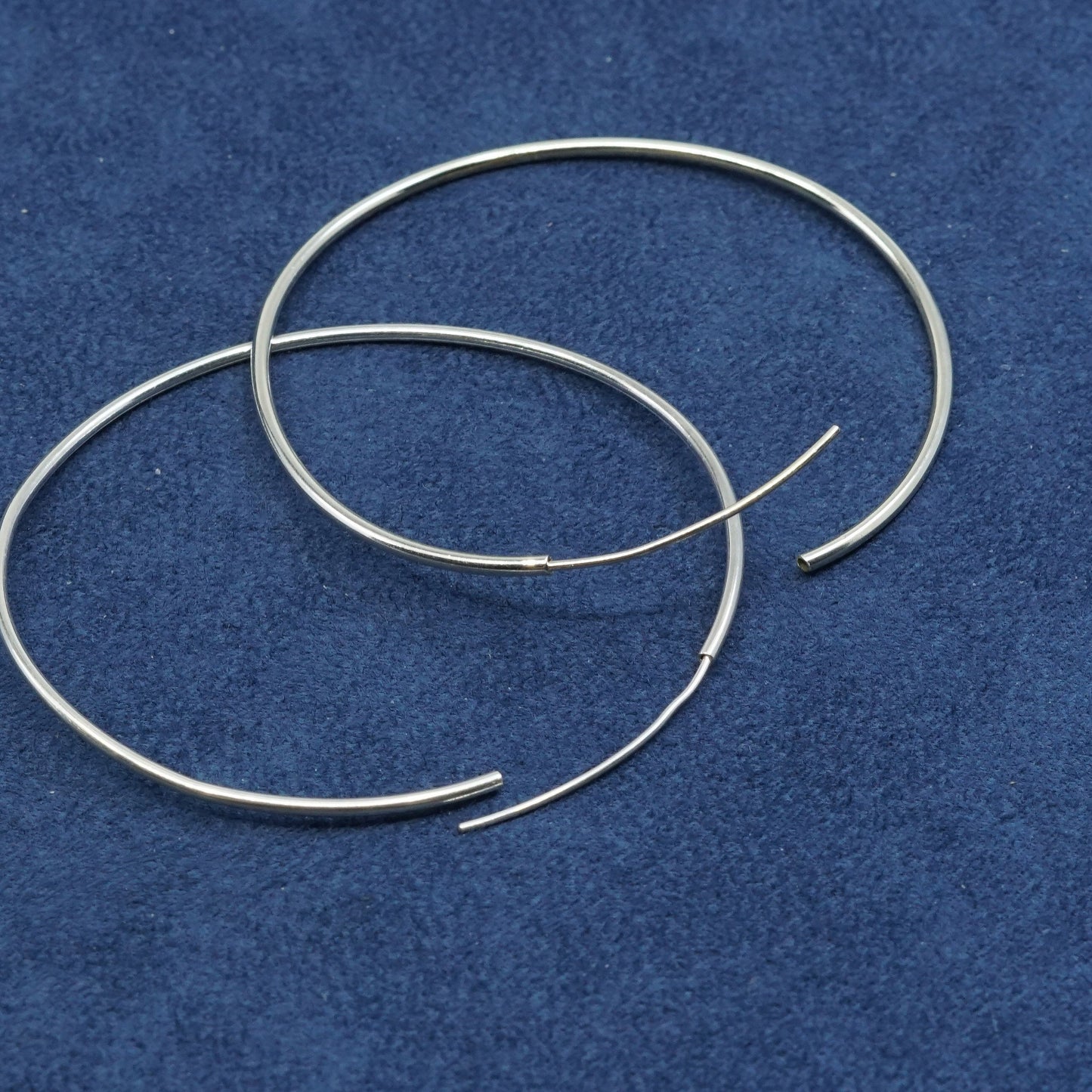 2.25", Sterling silver handmade earrings, 925 hoops