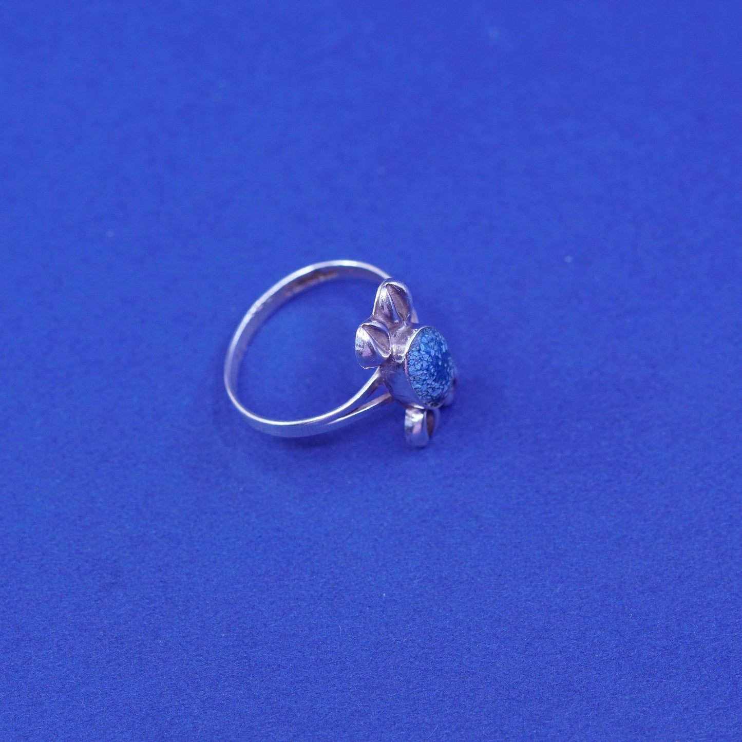 Size 6.5, Sterling silver ring Native American southwestern 925 band turquoise