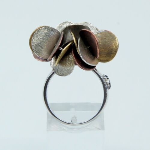 Silpada Sterling Silver Brass Copper Cha-Cha Ring Sz 6 R1978 Retired!