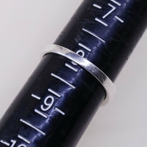 Size 8, Vtg Sterling Silver Handmade Ring, 925 Silver Band W/ Marcasite