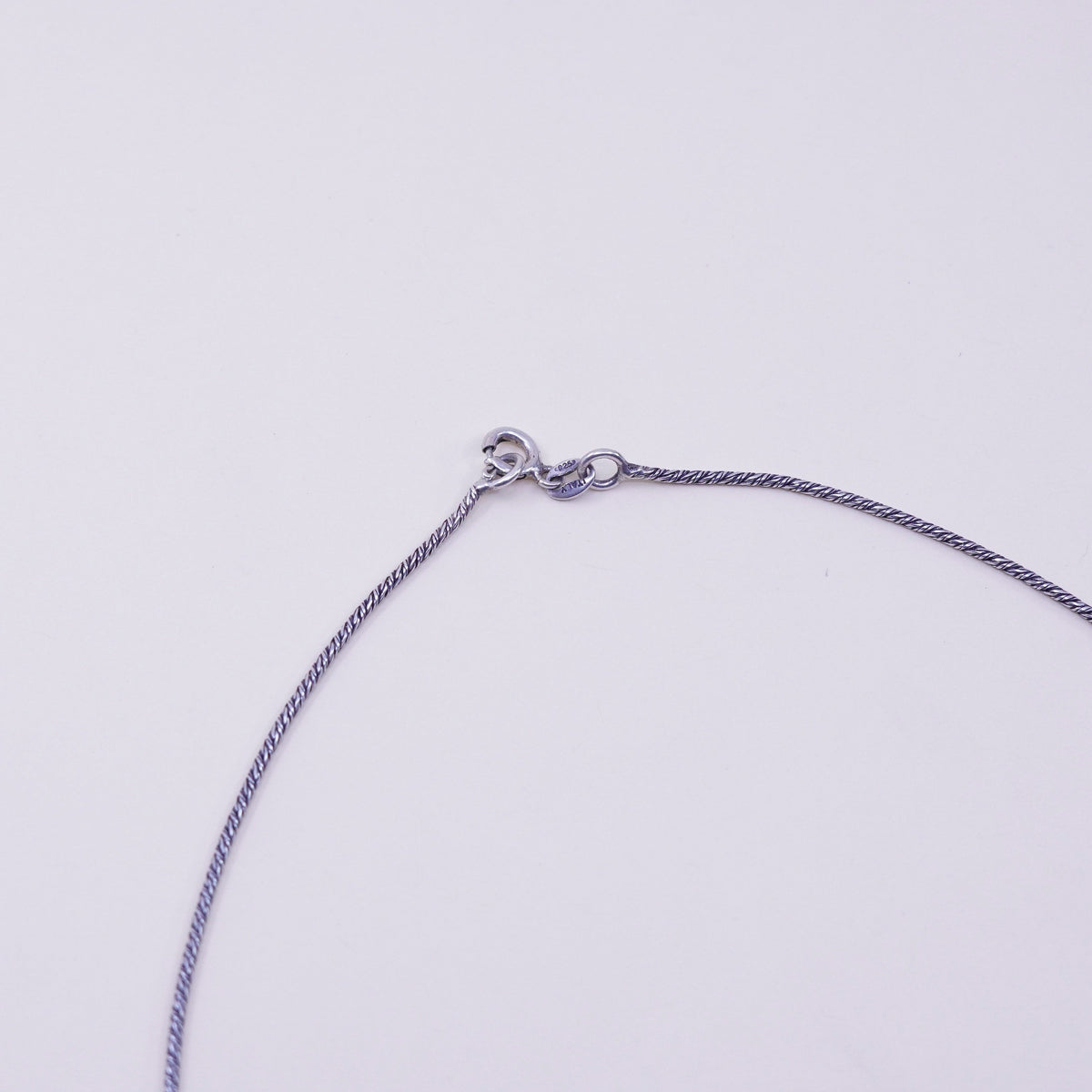 18”, vtg Italy Sterling 925 Silver snake chain necklace 14k Yellow Gold beads