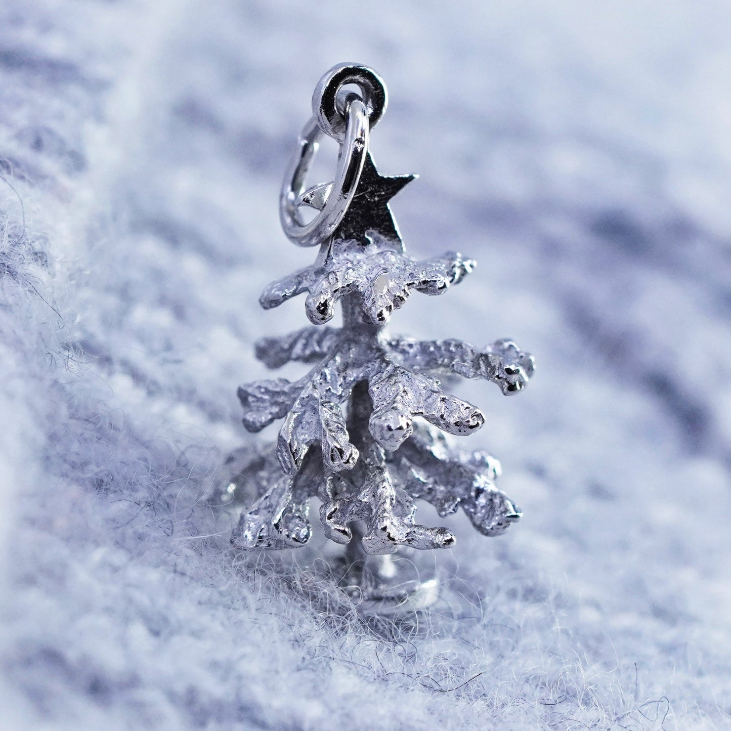 Vintage sterling 925 silver tree charm pendant