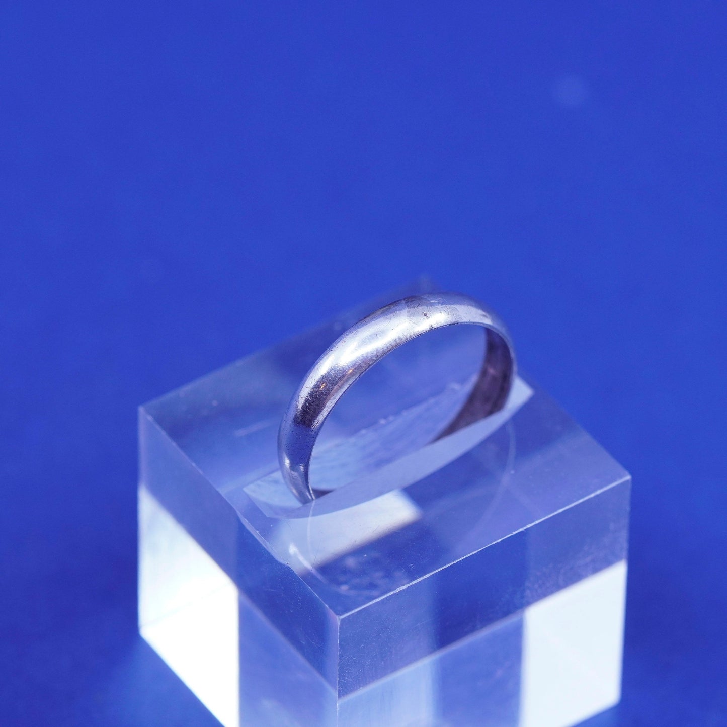 Size 11, vintage Sterling silver handmade ring, 925 wedding band