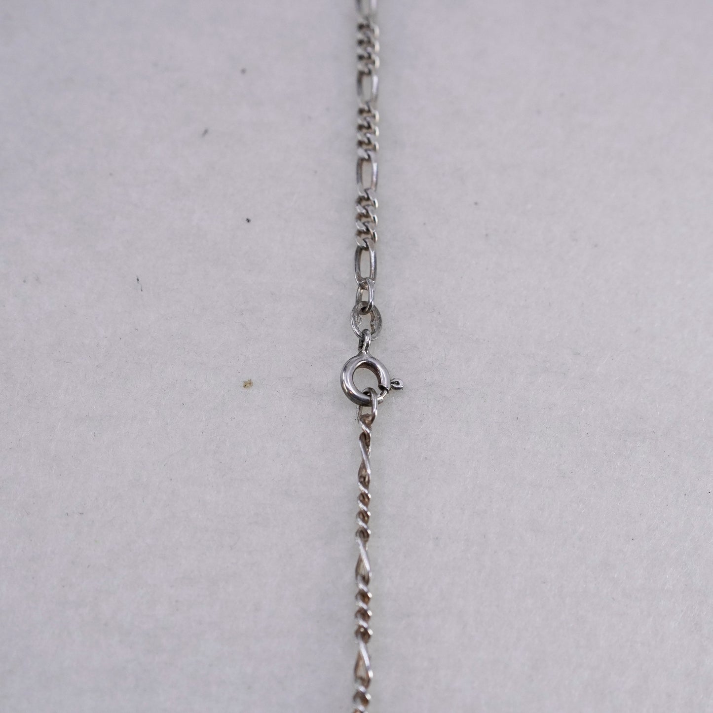 24” 3mm, vintage Italy Sterling 925 silver figaro chain necklace