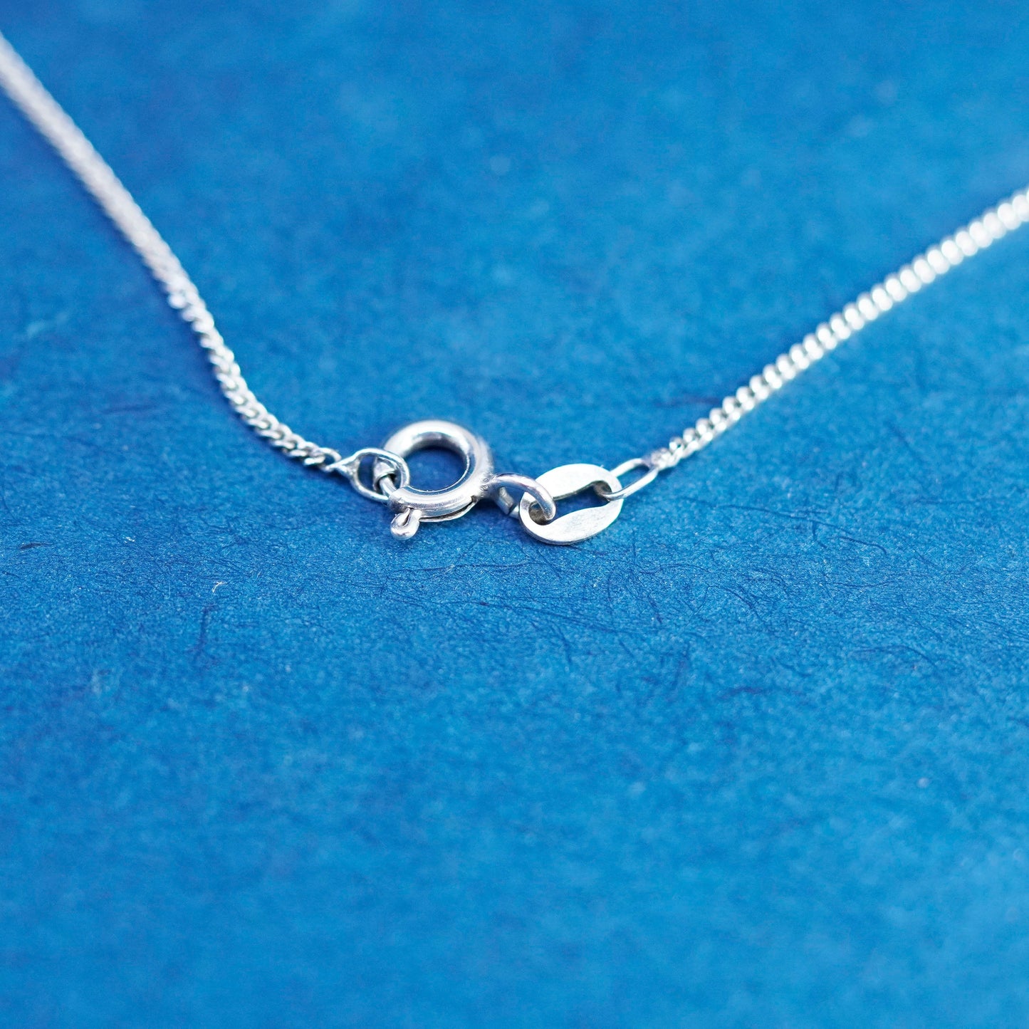 18”, 1mm, vintage Italy Sterling silver necklace, 925 curb chain