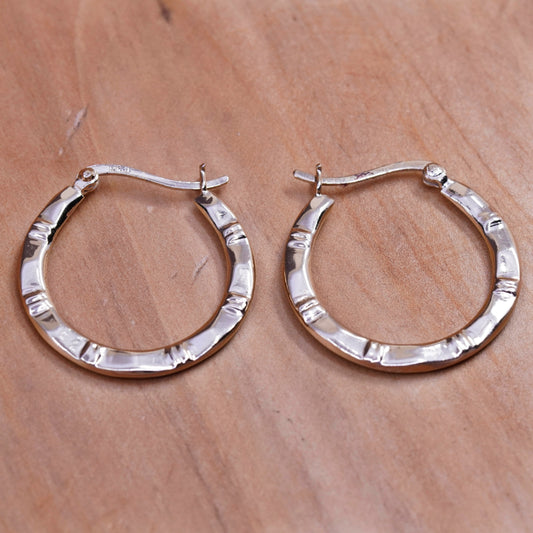 1”, vermeil gold over Sterling silver earrings, entwined 925 hoops