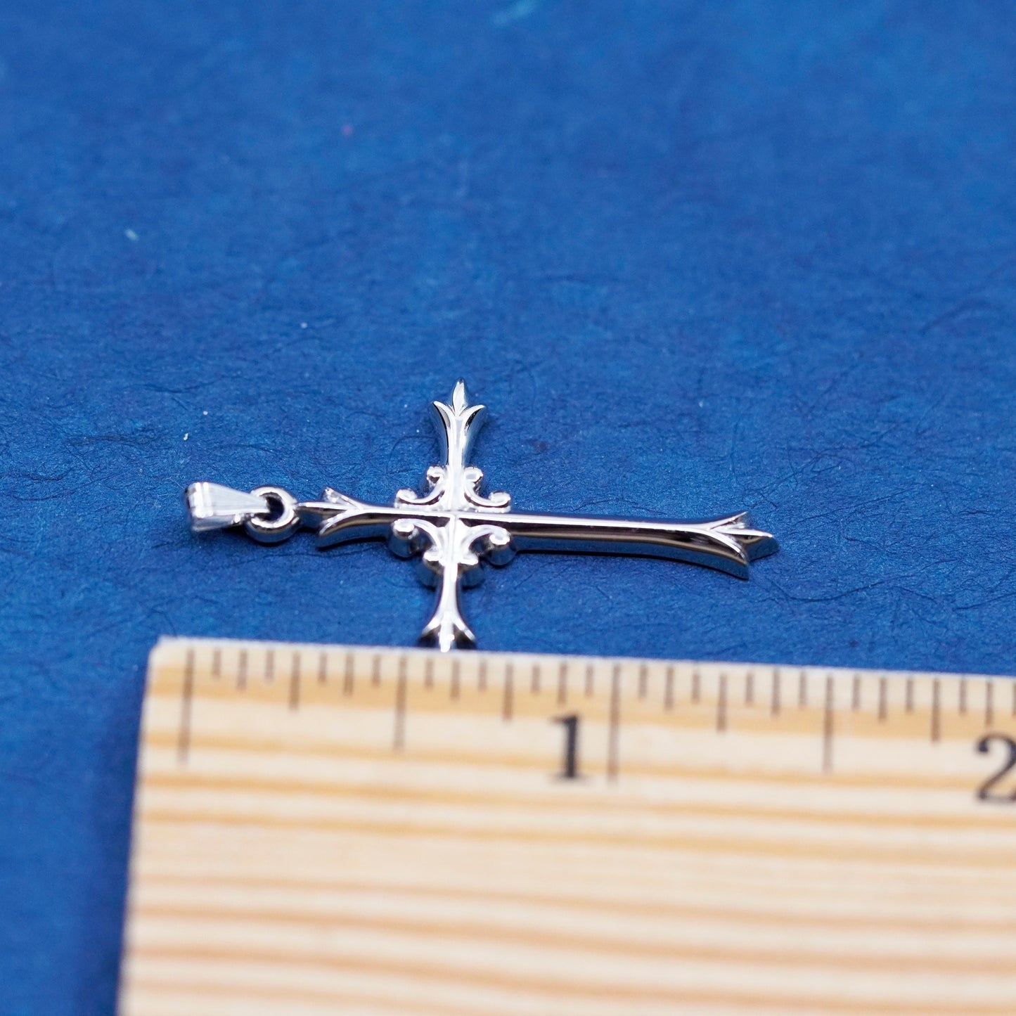 Vintage Sterling silver handmade pendant, 925 cross