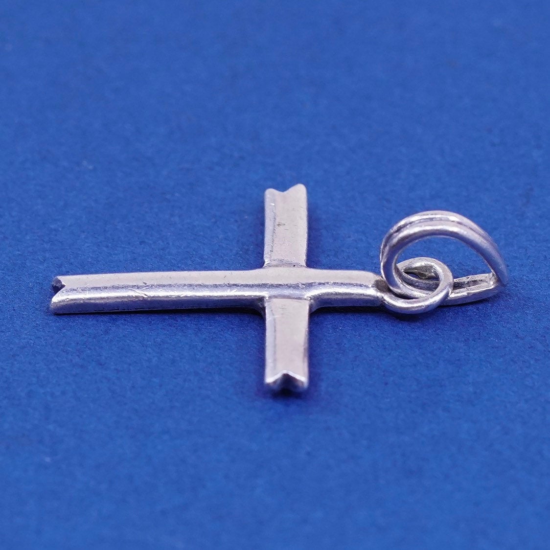 vtg Sterling silver Handmade charm, 925 cross pendant