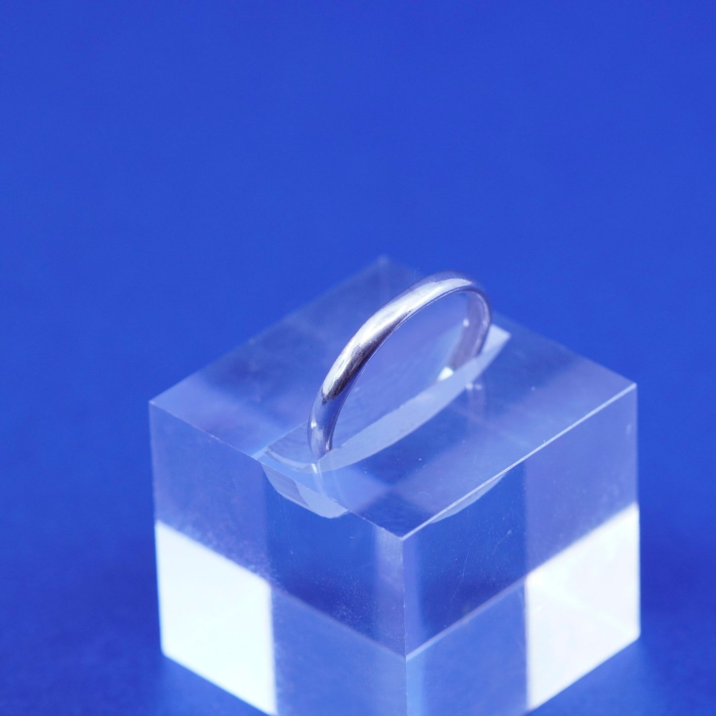 Size 8.25, vintage Sterling silver handmade ring, 925 wedding band