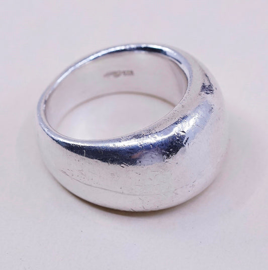 sz 6.75, vtg Anthony Quinn jewelry, sterling silver handmade ring, 925 band