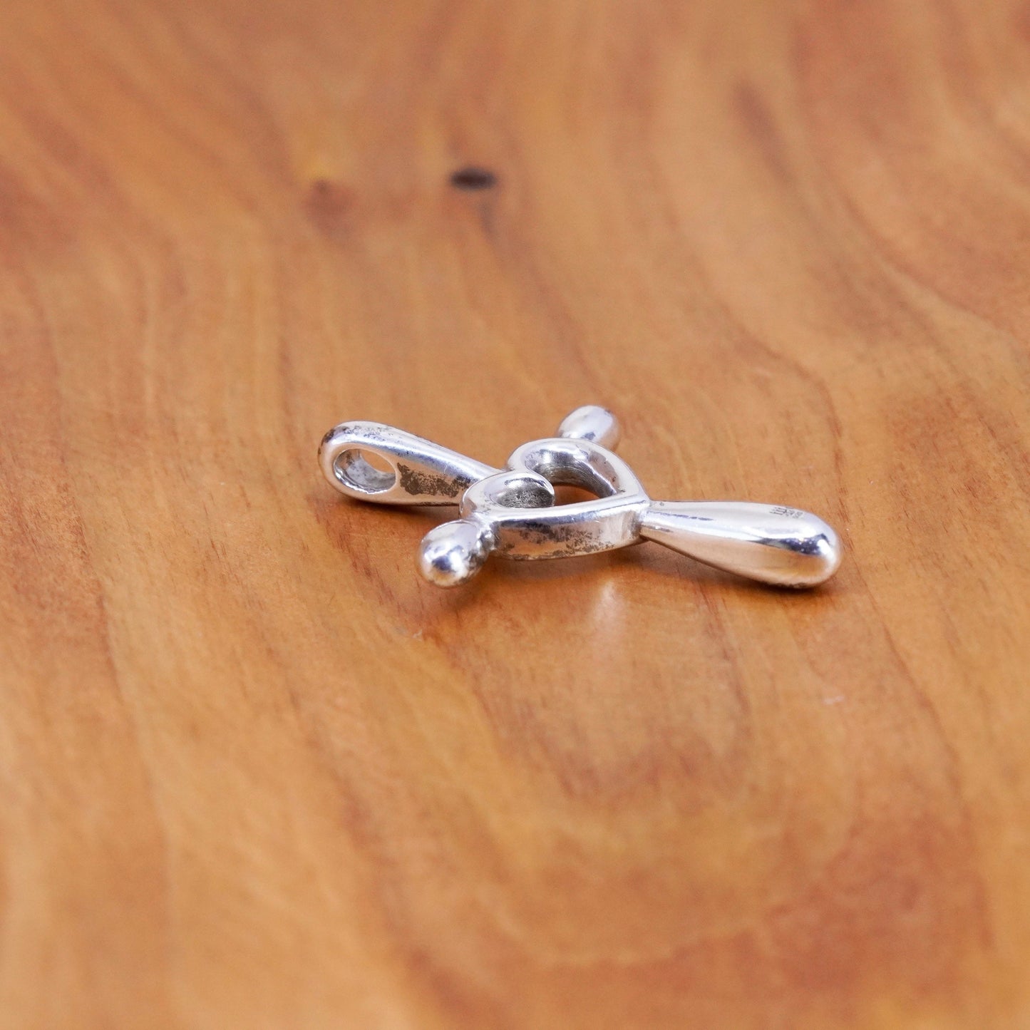 Vintage James Avery retired Sterling silver pendant, 925 love cross with heart
