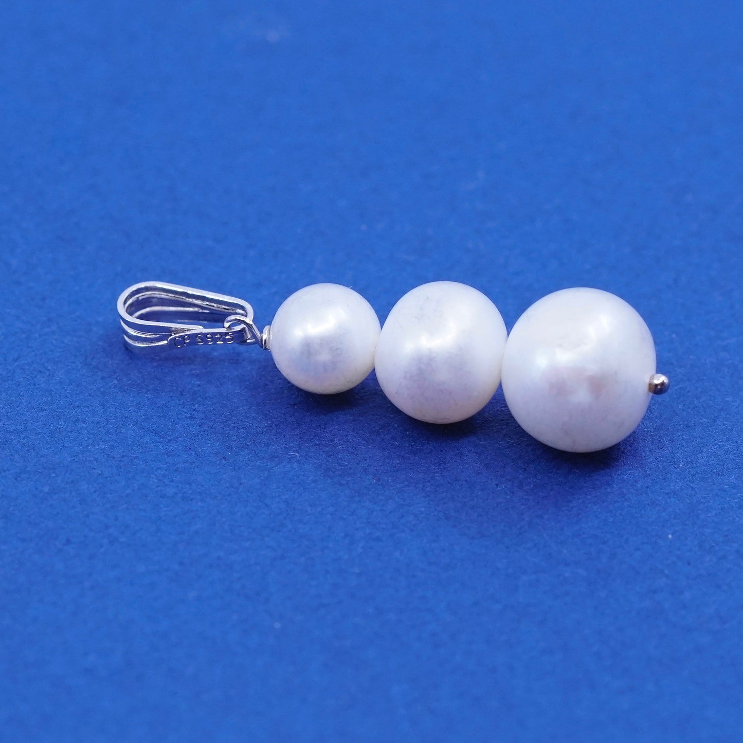 Vintage Sterling 925 silver handmade pendant with Pearl