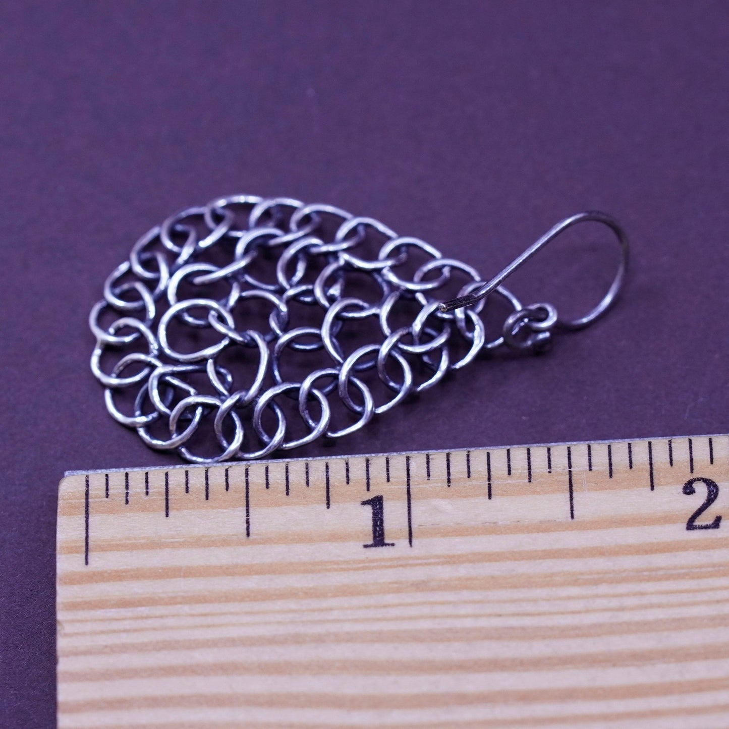 Retired Silpada Sterling 925 Silver W1519 925 Hammered mesh wired Earrings