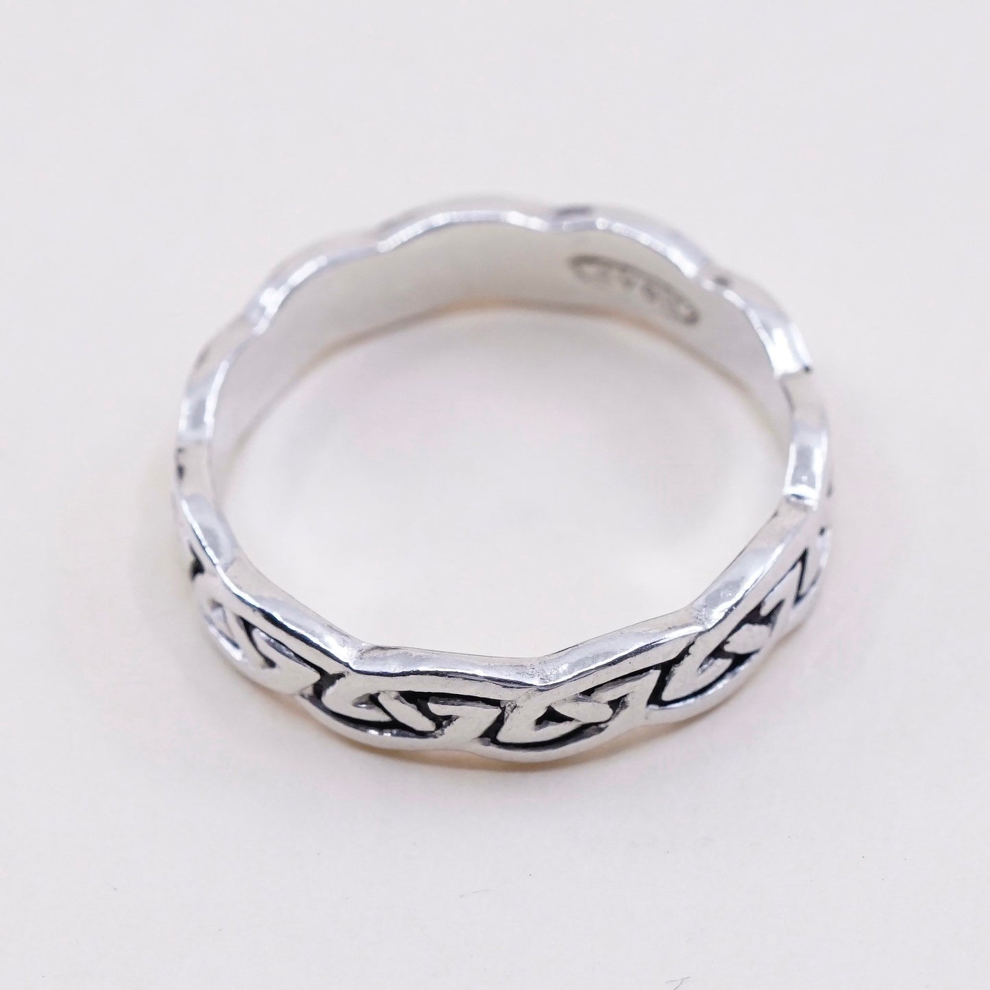 Size 6.5, vintage AVON Sterling silver handmade ring, 925 band with wave