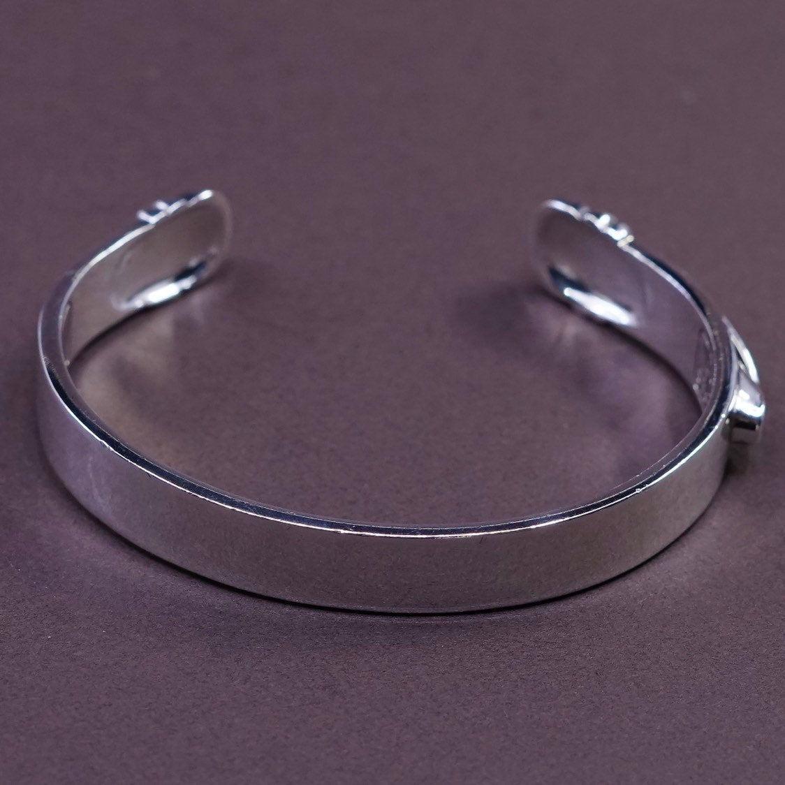 6.25”, Sterling silver handmade bracelet, italy 925 cuff w/ there is a cure