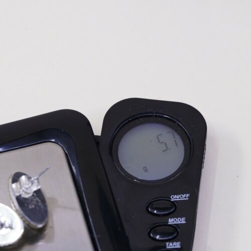 0.5”, Two Tone 925 Sterling Silver Handmade Oval Earrings, Mexico 925 Studs