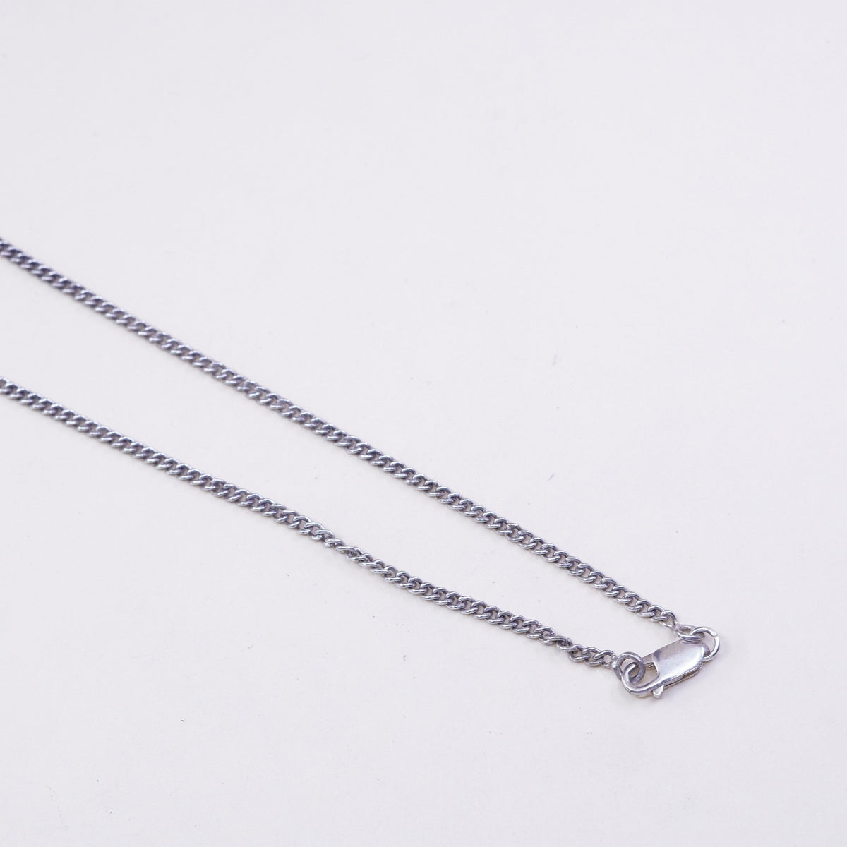 18” handmade V necklace, sterling silver 925 curb chain topaz crystal citrine