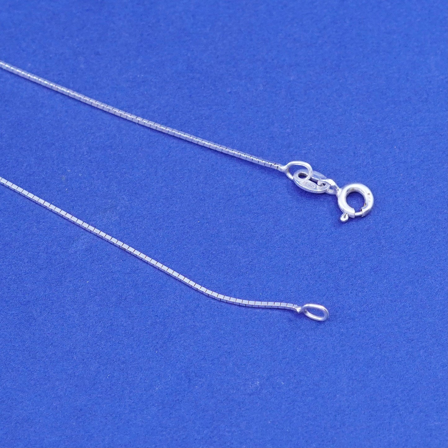 18”, 1mm, vintage Sterling silver square snake chain, italy 925 necklace
