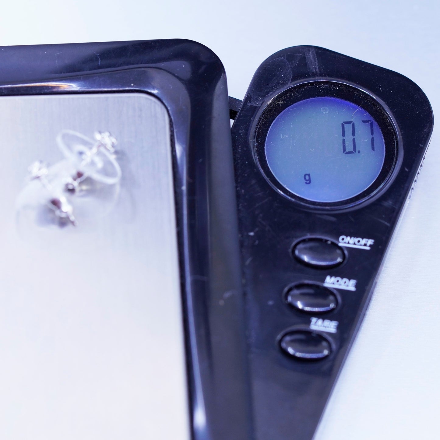 Vintage Sterling 925 silver handmade earrings, cz studs