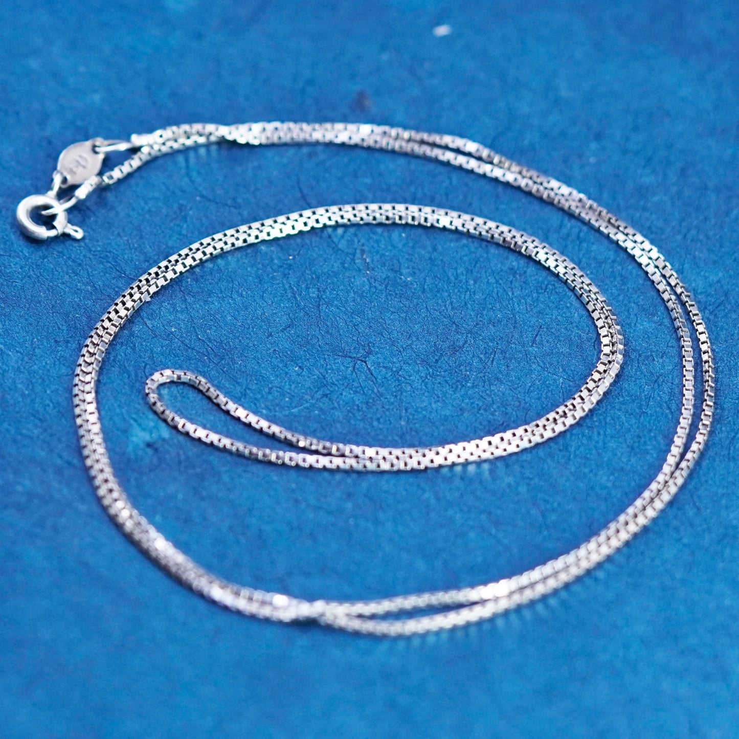 21”, 1mm, vintage Sterling silver necklace, 925 box chain