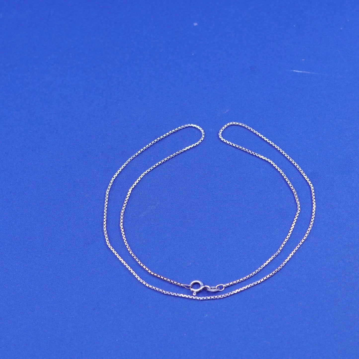 18”, 1mm, vintage Sterling silver necklace, 925 box chain