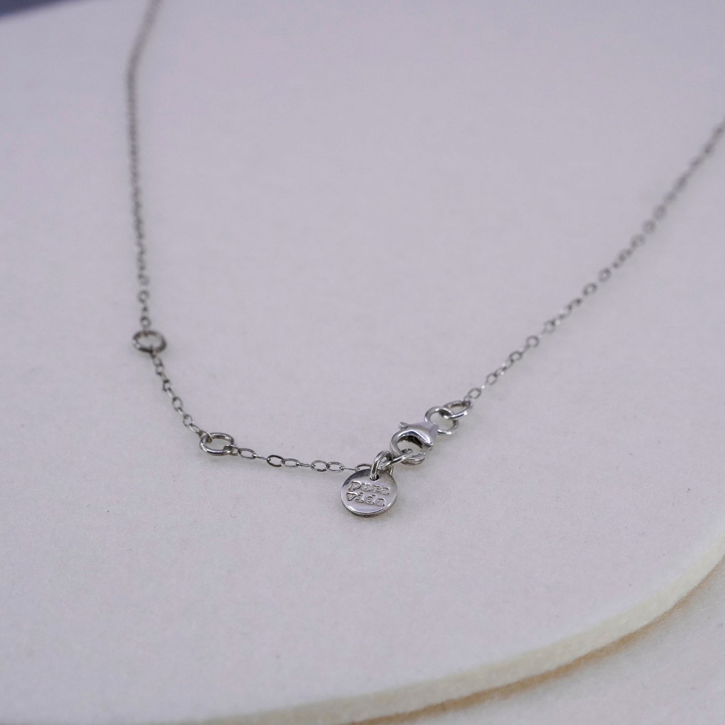 16+2”, Pura Vida Sterling 925 silver necklace with turquoise heishi pendant